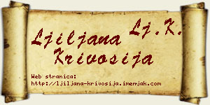 Ljiljana Krivošija vizit kartica